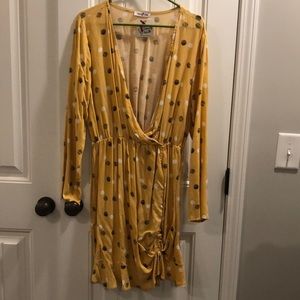 Yellow polka dot dress